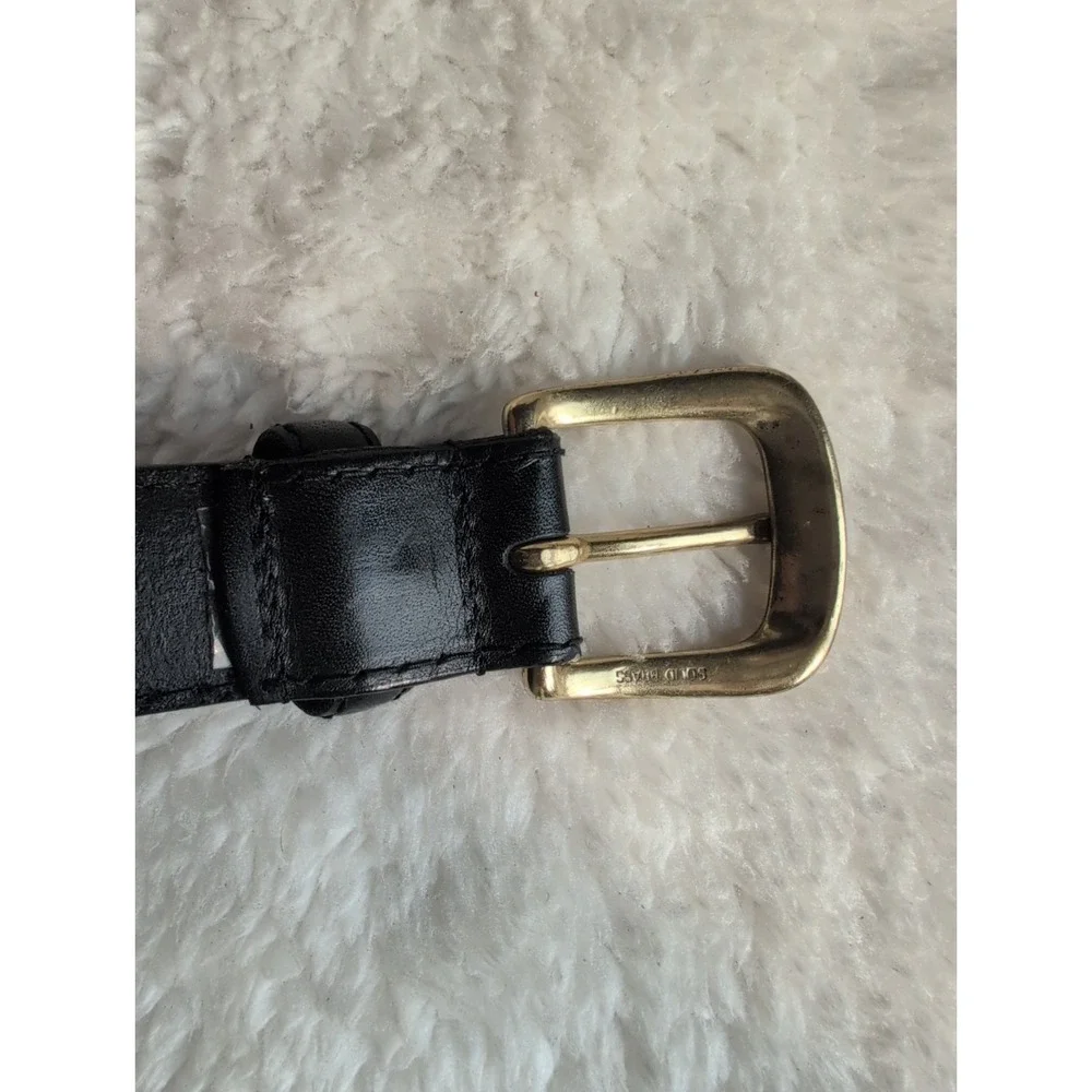 Men's  Black Woven Laced Genuine Bull Leather Casual Dress Belt 1
